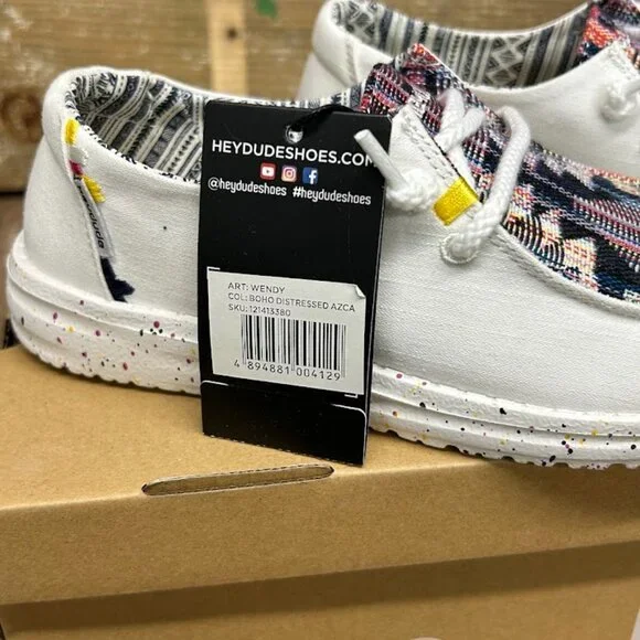 Women's Hey Dude Wendy Boho Distressed Azca Shoe Size 5 - Picture 2 of 5